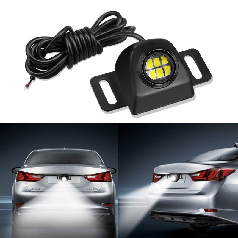 LEADTOPS Auxiliary Back Up Parking Reverse Light LED Bulb, LEADTOPS Mini Universal Anti-Collision Night Performance LED Tail Light Camera Illumination 6000K White for Car Automotive - Image 1